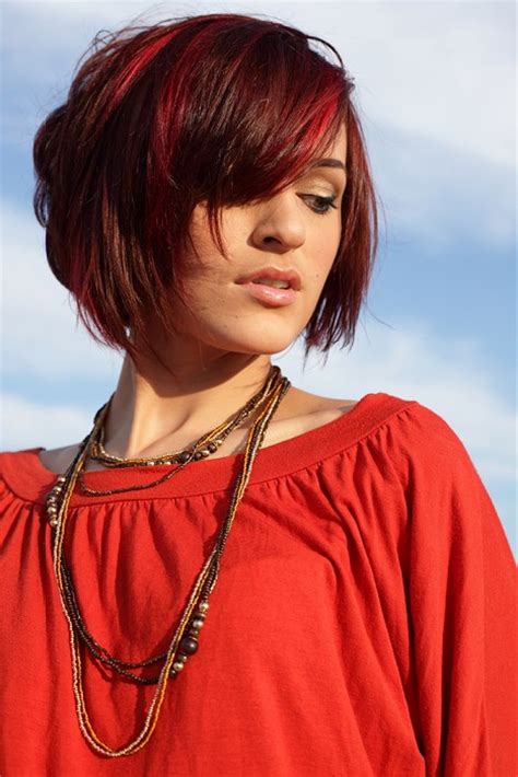 Red Bob Hairstyle Redhead Short Red Bob Haircut With Bangs For
