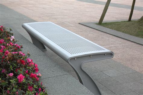 outdoor popular modern bus stop stainless steel bench outside park seat