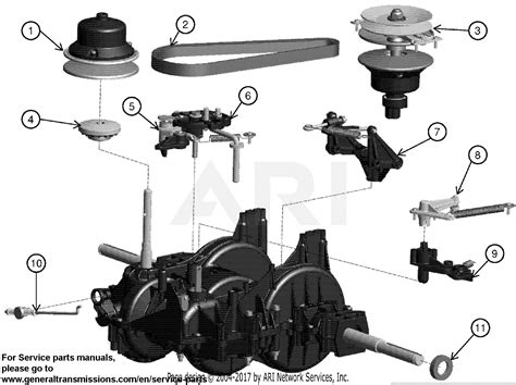 ariens     automatic tractor parts diagram  transmission