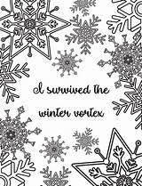 Coloring Pages Survived Winter Vortex Snowflake Adults Favecrafts Adult sketch template