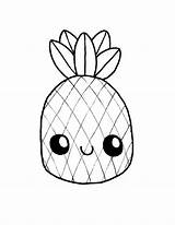 Ananas sketch template