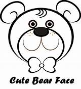 Bear Face Teddy Coloring Pages Clip Coloringpagesfortoddlers Polar Designs sketch template