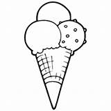 Cream Coloring Ice Scoops Three Pages Summer Surfnetkids Food sketch template