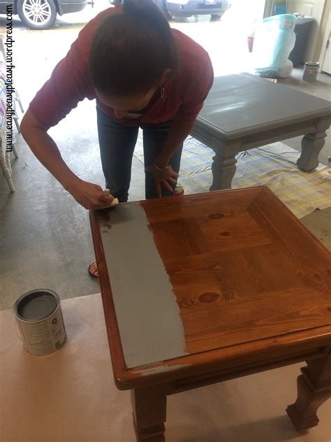 diy table  ottoman    paint furniture
