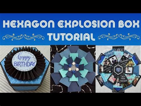 easiest hexagon box tutorial    diy hexagon explosion box