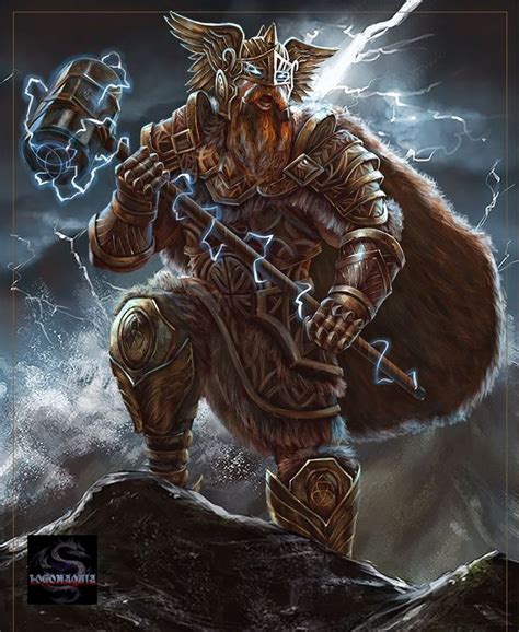 Thor El Dios Del Trueno En La Mitología Nórdica Arte Vikingo