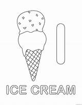 Letter Ice Cream Coloring4free Coloring Pages Related Posts sketch template