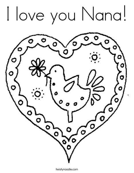 heart  bird coloring page mothers day coloring pages mom