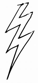 Bolt Lightning Potter Harry Clipart Outline Library sketch template