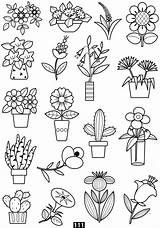 Coloring Doodle Pages Drawing Plants Easy Drawings Flower Doodles Plant Colouring Trendy Journal Color Printables Flowers Floral Embroidery Books Lettering sketch template