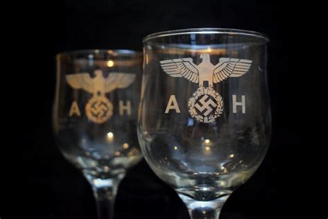 Hand Etched Nazi Glassware Nazi Beer Glass Leibstandarte Adolf Hitler