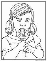 Coloring Pages Lollipop Simple Machines Girl Getcolorings Printable Kids Color sketch template