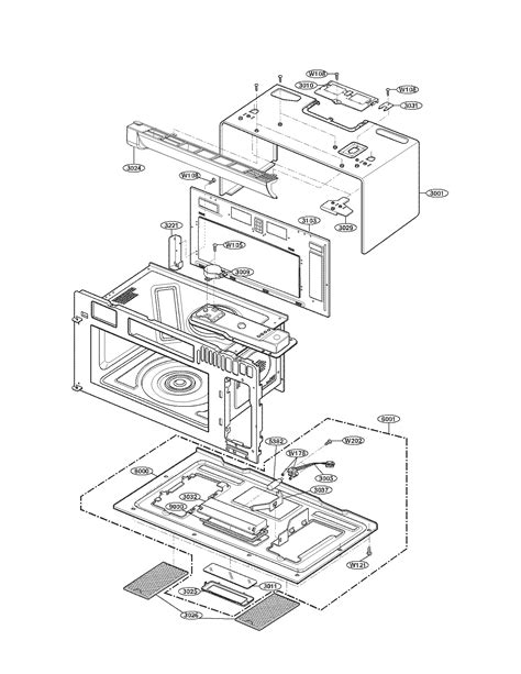 cavity parts diagram parts list  model  kenmore elite parts microwave parts
