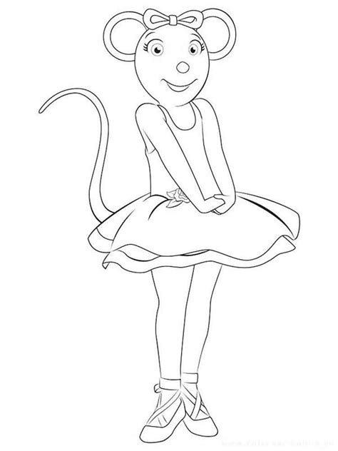 printable angelina ballerina coloring pages  kids