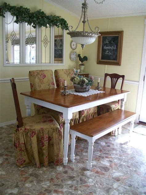 Shabby French Country Chic Farmhouse Dining Room Country