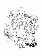 Stranger Things Pages Coloring Printable sketch template