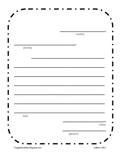 letter writing template  kids batess website