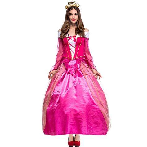 Peach Princess Costume Women Fantasia Adult Pink Princess