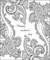 Coloring Pages Mother Mothers Adult Adults Happy Printable Card Cards Color Print Colouring Flowers Heart Mom sketch template