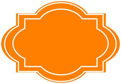decorative label orange clip art  clkercom vector clip art  royalty  public domain