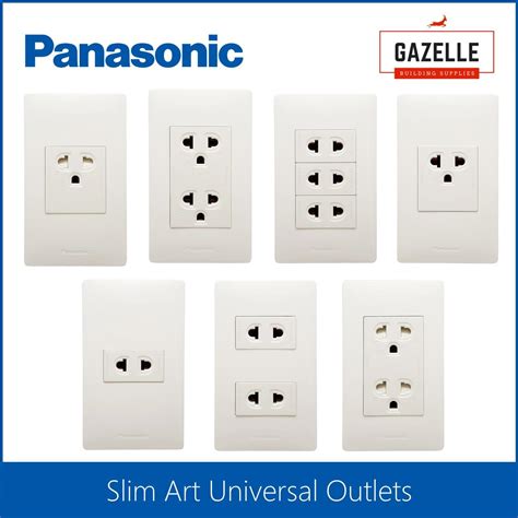 panasonic slim art universal outlet  gang white metallic gray review  price