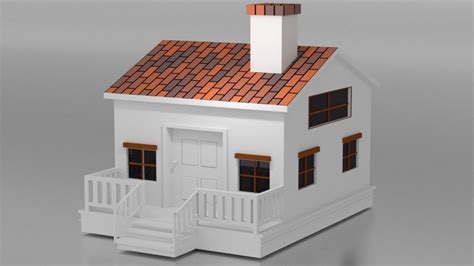 simple house model  asset cgtrader