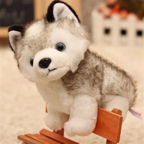 pudcoco cute lovely plush doll soft toy husky dog baby kids cute