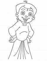 Bheem Chota Coloring Pages Kids Printable sketch template