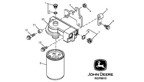 qa john deere  starter removal parts diagram