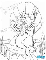 Princess Mermaid Coloring Pages Print Color Getcolorings Col Getdrawings Hellokids sketch template