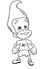Jimmy Neutron Coloring Pages Drawing Cartoon Color Print Cool So Choose Board sketch template