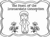 Immaculate Conception Coloring Feast Pages Mini Book Subject sketch template