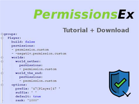 permissionex permissions yml setup [ download] minecraft mod