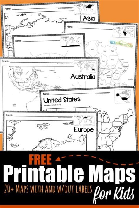 printable blank maps educational freebies