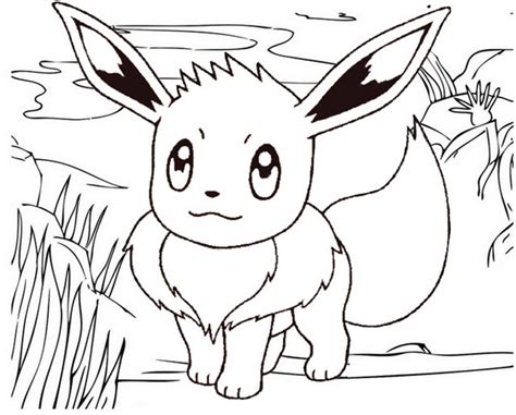 Sun And Moon Eevee Coloring Page