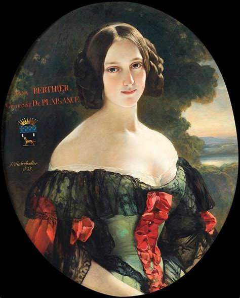 portrait  anna berthier countess  plaisance  franz xaver