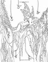 Coloring Pages Forest Magical Enchanted Adults Fantasy Adult Fairy Selina Forests Collection Book Colouring Books Printable Fenech Getdrawings Drawings Kids sketch template