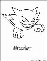 Coloring Haunter Pages Gengar Pokemon Ghost Printable Kids Colouring Color Cartoons Gastly Print Ivy Poison Donald Duck Fun sketch template
