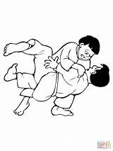Judo Coloring Fight Kids Pages Fighting Printable Ausmalbild Ausmalbilder Online Color Zum Kostenlos Clipart Super Popular Martial sketch template