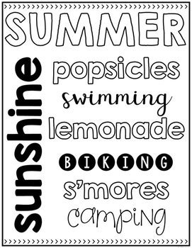 summer coloring pages  rachel  resources tpt