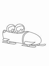 Coloring Bobsled Bobsleigh sketch template