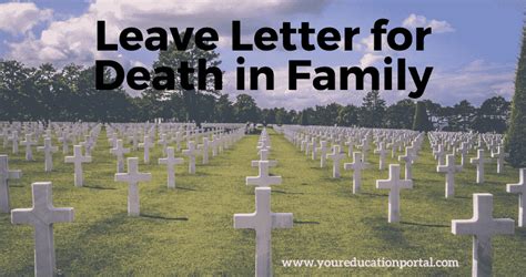 leave letter  death  family samples  format
