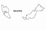 Malasia Cartine Malesia Disegno Nazioni Colorea Stampa sketch template
