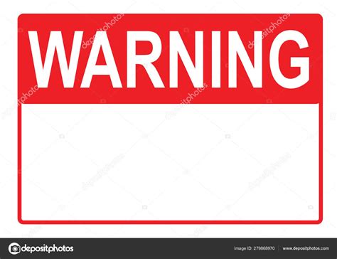 warning sign danger sign blank space  text printable paper vector