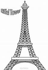Eiffel Kids Drawing Cool2bkids Colouring Paris sketch template