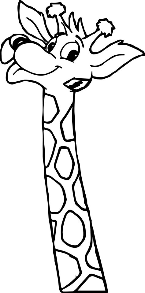 perfect cartoon giraffe coloring page wecoloringpagecom