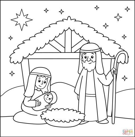 nativity coloring page printable coloring home   porn website