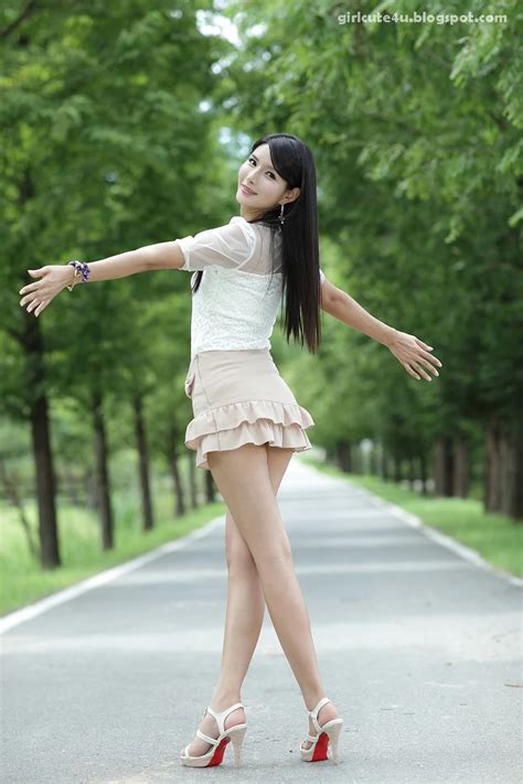 Cha Sun Hwa Ruffle Mini Dress Cute Asian Girls