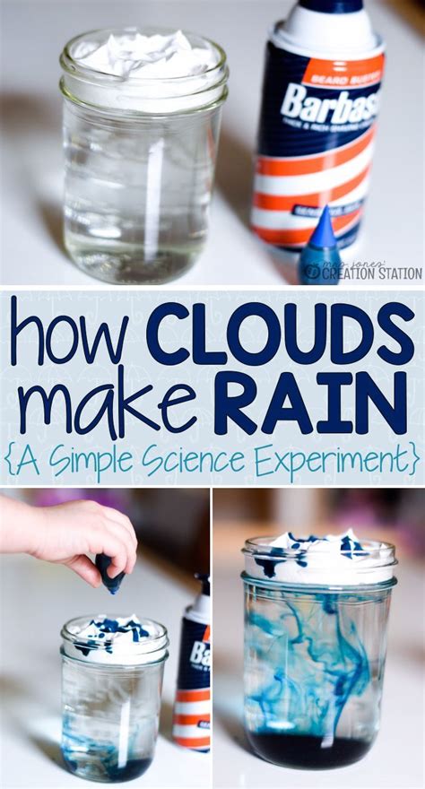 clouds  rain   simple science experiment