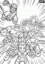 Coloring Superhero Pages Squad Marvel sketch template